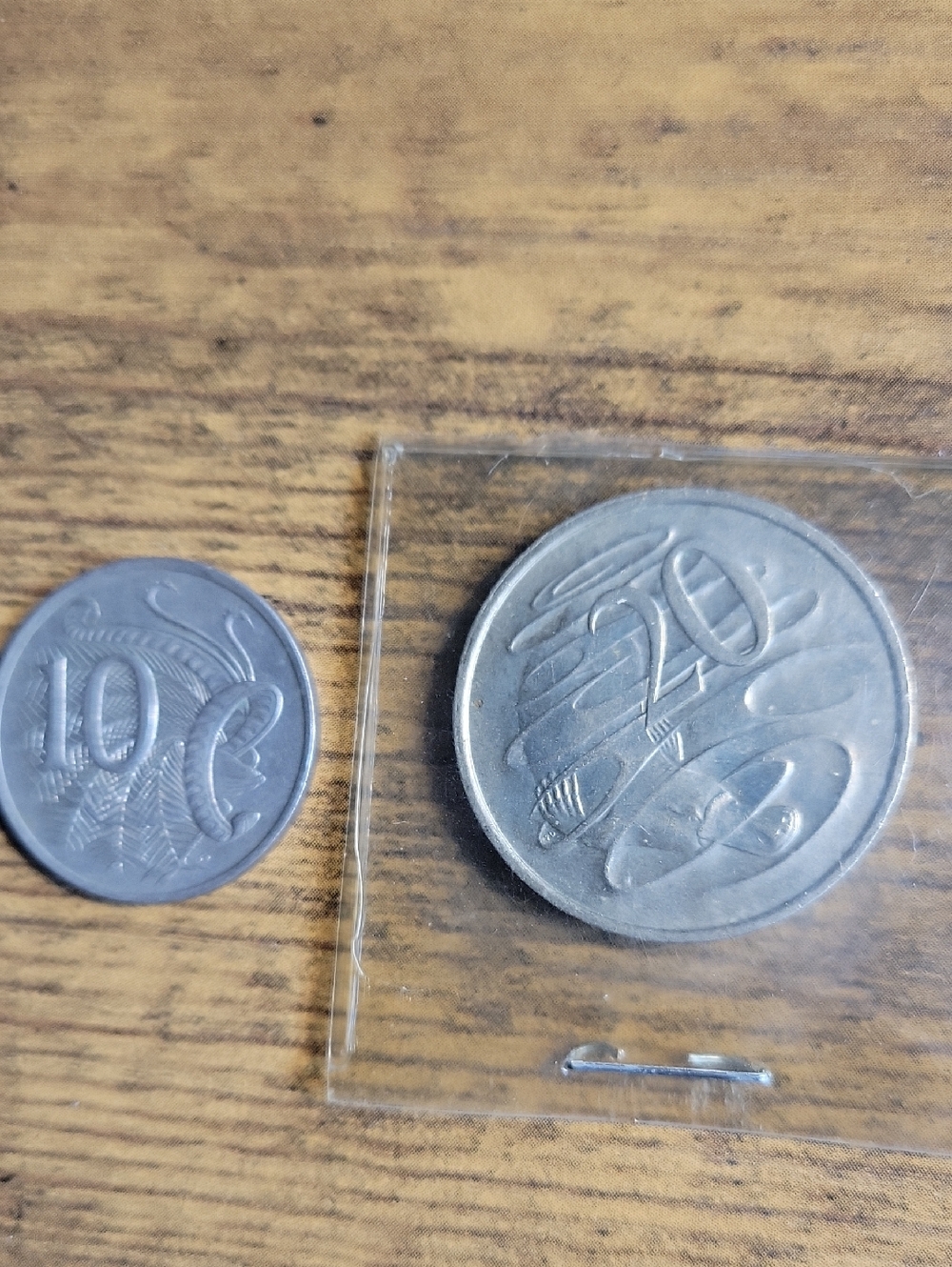 Two (2) Australian Silver-Colored Coins - 10 and 20